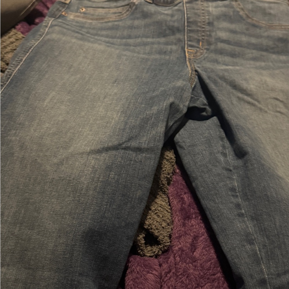 SPANX Women's Blue Straight Jeans